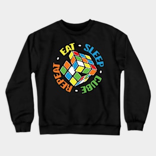 Eat Sleep Cube Repeat Crewneck Sweatshirt